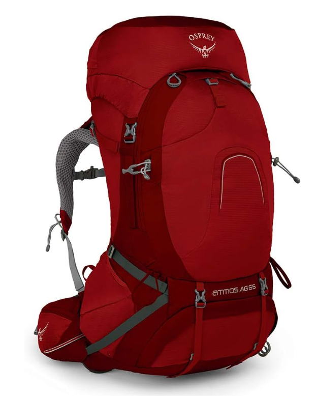 Osprey Atmos AG 65 Men's Backpacking Backpack- Rigby Red